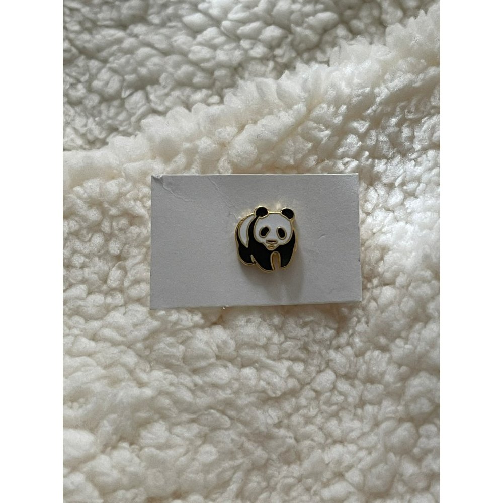 Black/White Enamel Cute Little Panda Lapel Pin